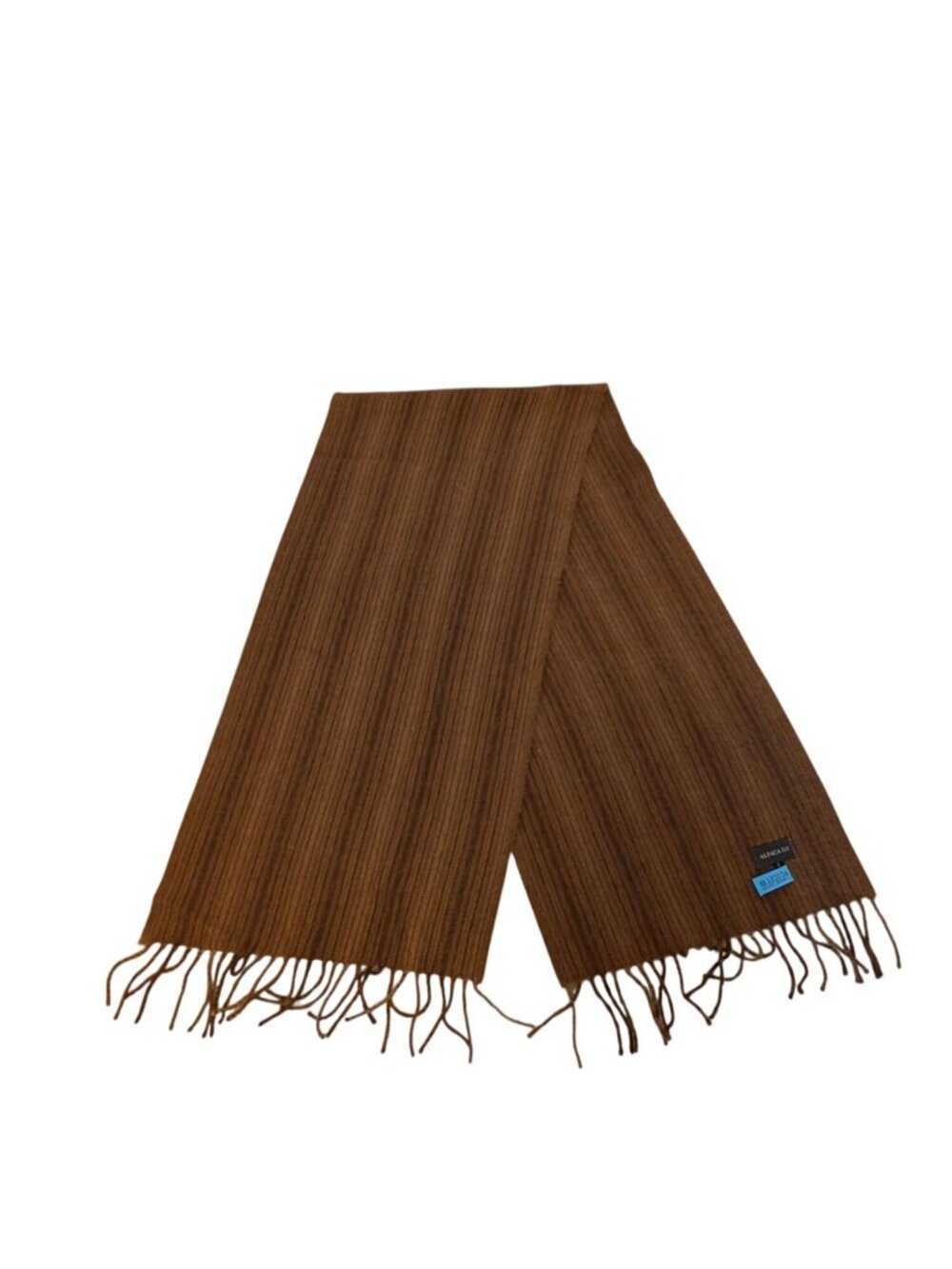Alpaca 111 Brown Stripe Baby Alpaca Wool Striped Scarf With Fringe Luxurious & S - Picture 2 of 7